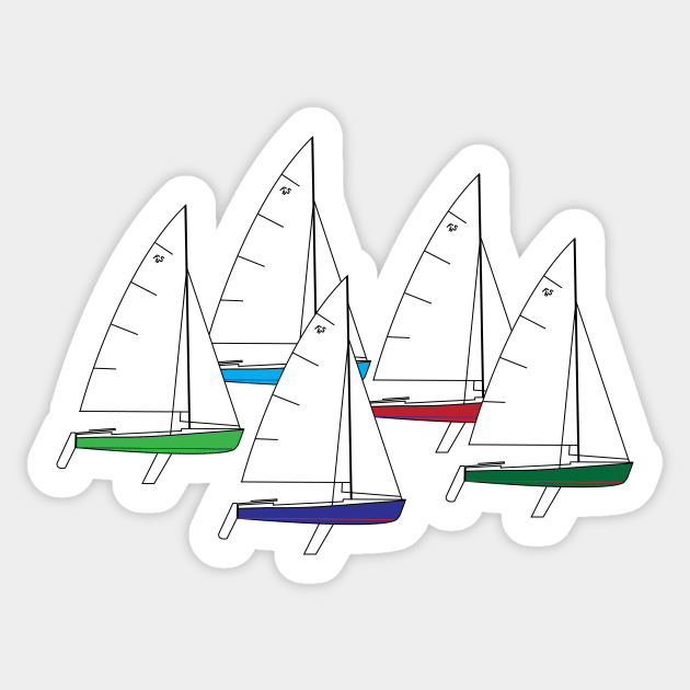 Flying Scot Sailboats Racing Sticker by CHBB